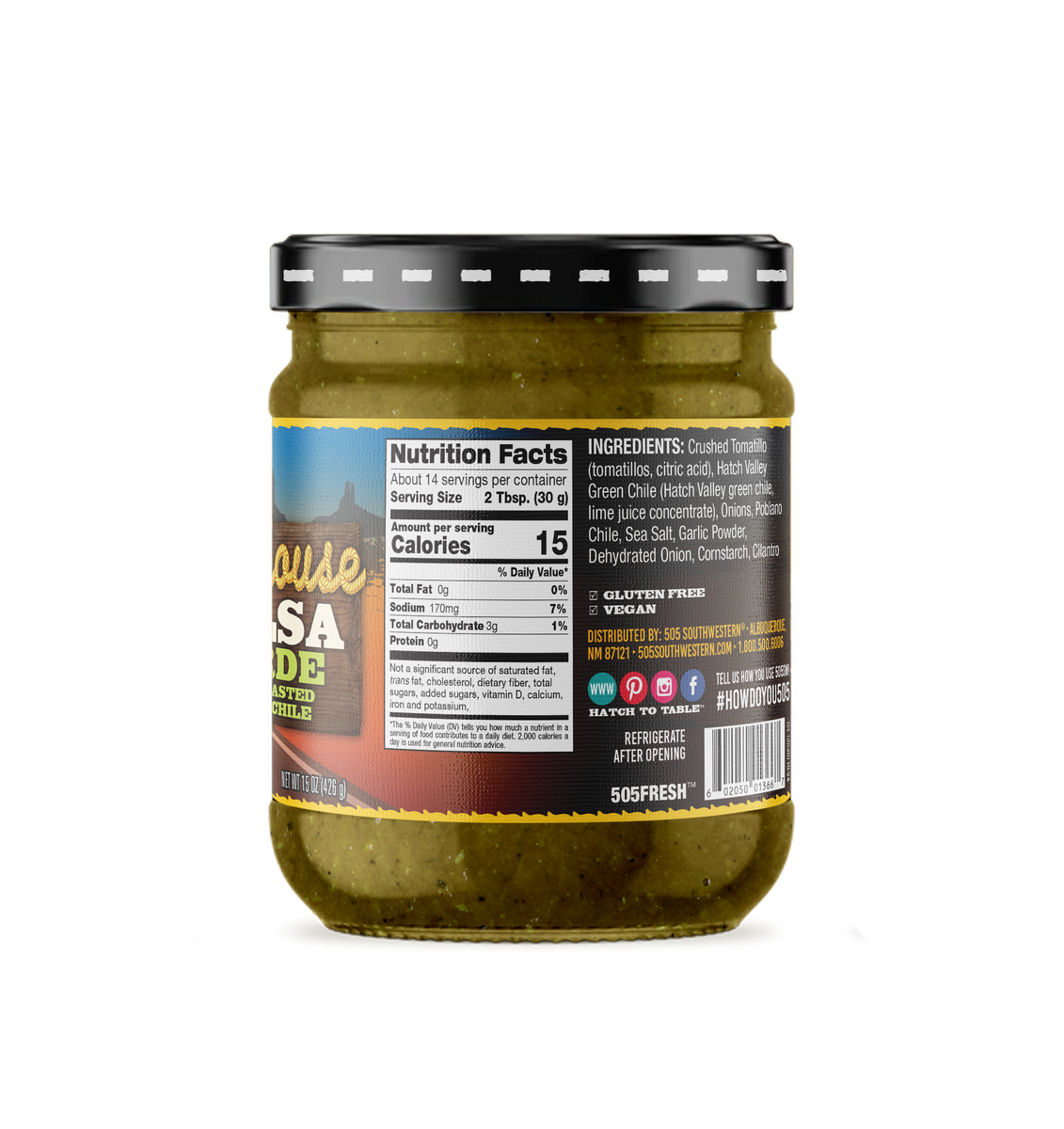 505SW™ Roadhouse Salsa Verde 15oz MILD 4 Pack Case 505 Southwestern