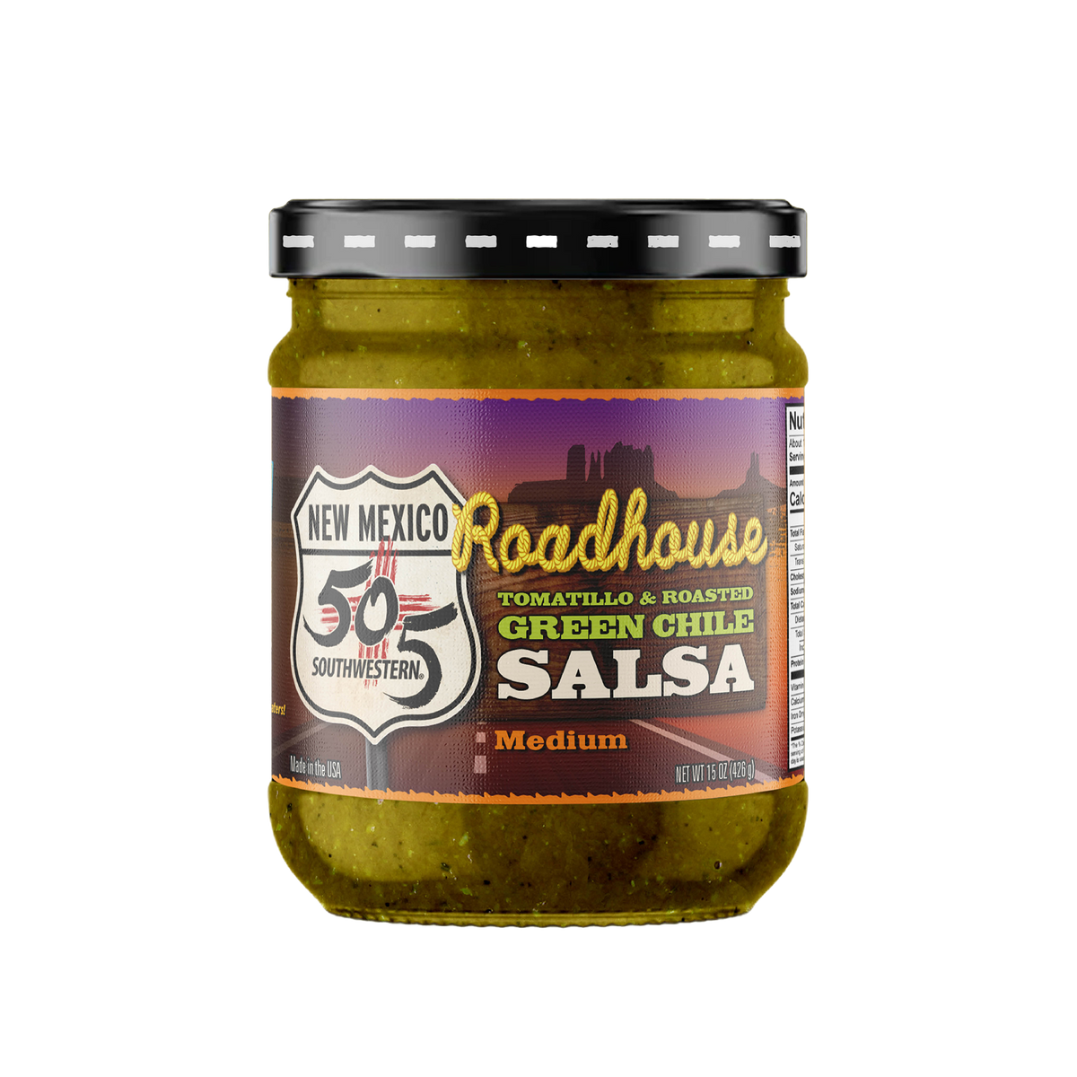 505SW™ Roadhouse Tomatillo Salsa 15oz - MEDIUM - 4 Pack Case – 505