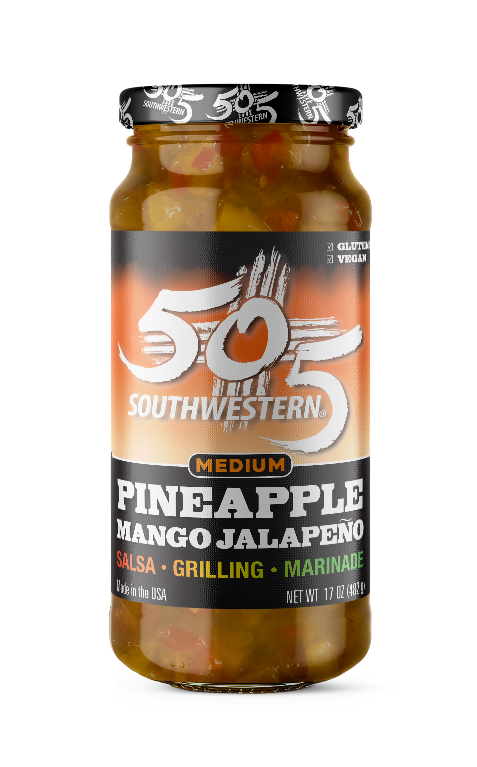 505SW™ Hatch Valley Pineapple Mango Salsa 17oz - MEDIUM - 6 Pack