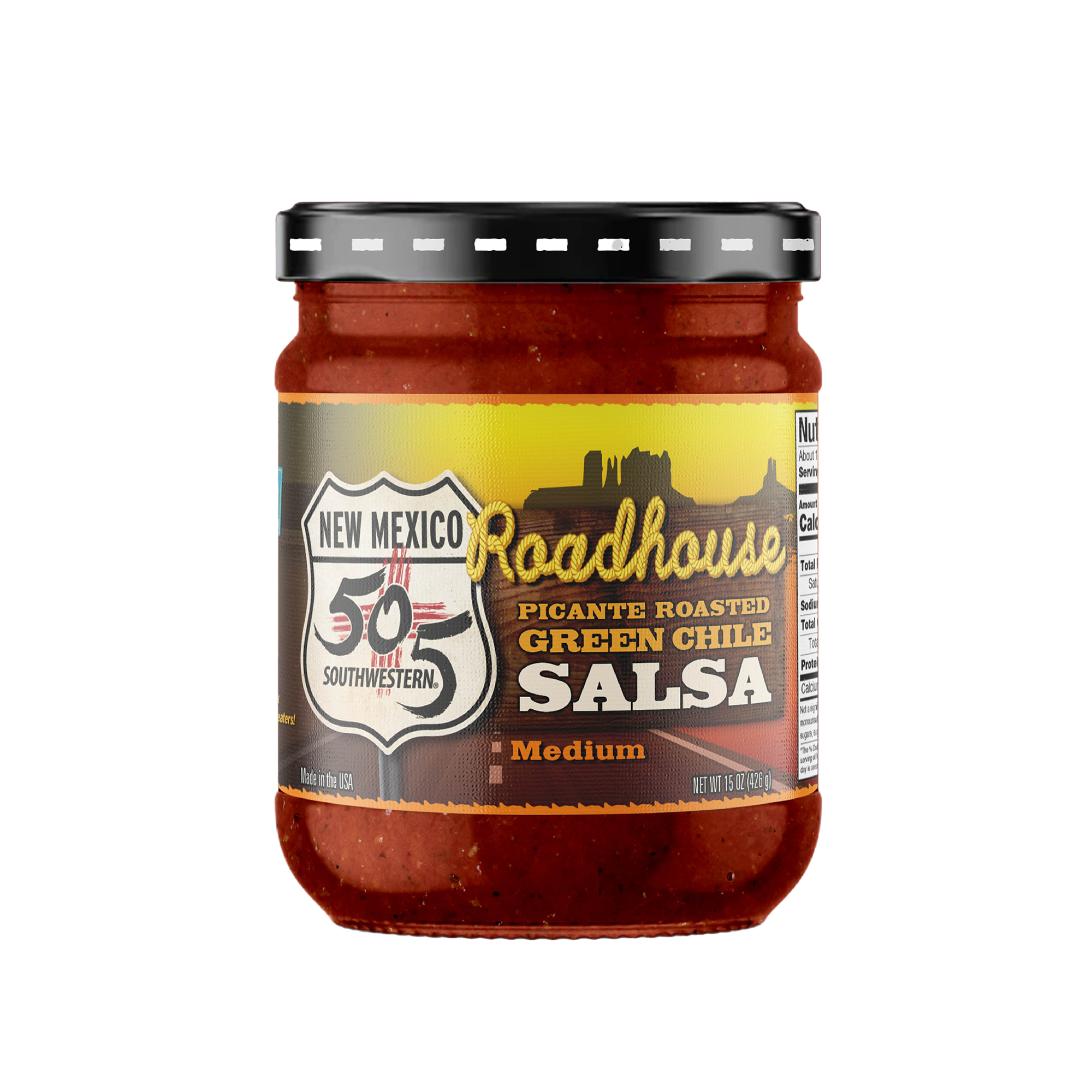 505SW™ Roadhouse Picante Roasted Green Chile Salsa 15oz - MEDIUM