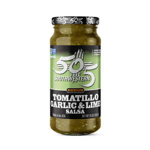 505SW™ Hatch Valley Tomatillo Garlic & Lime Salsa 16oz - MEDIUM - 6 Pack Case