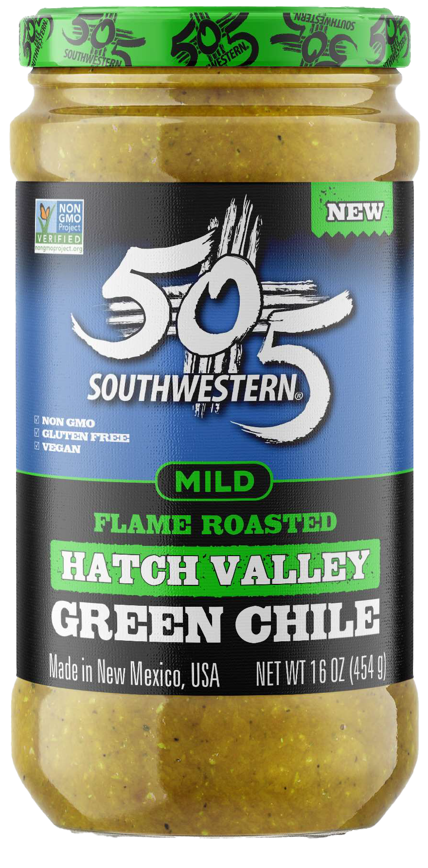 505SW™ Hatch Valley Roasted Green Chile 16OZ – Mild - 6 Pack Case