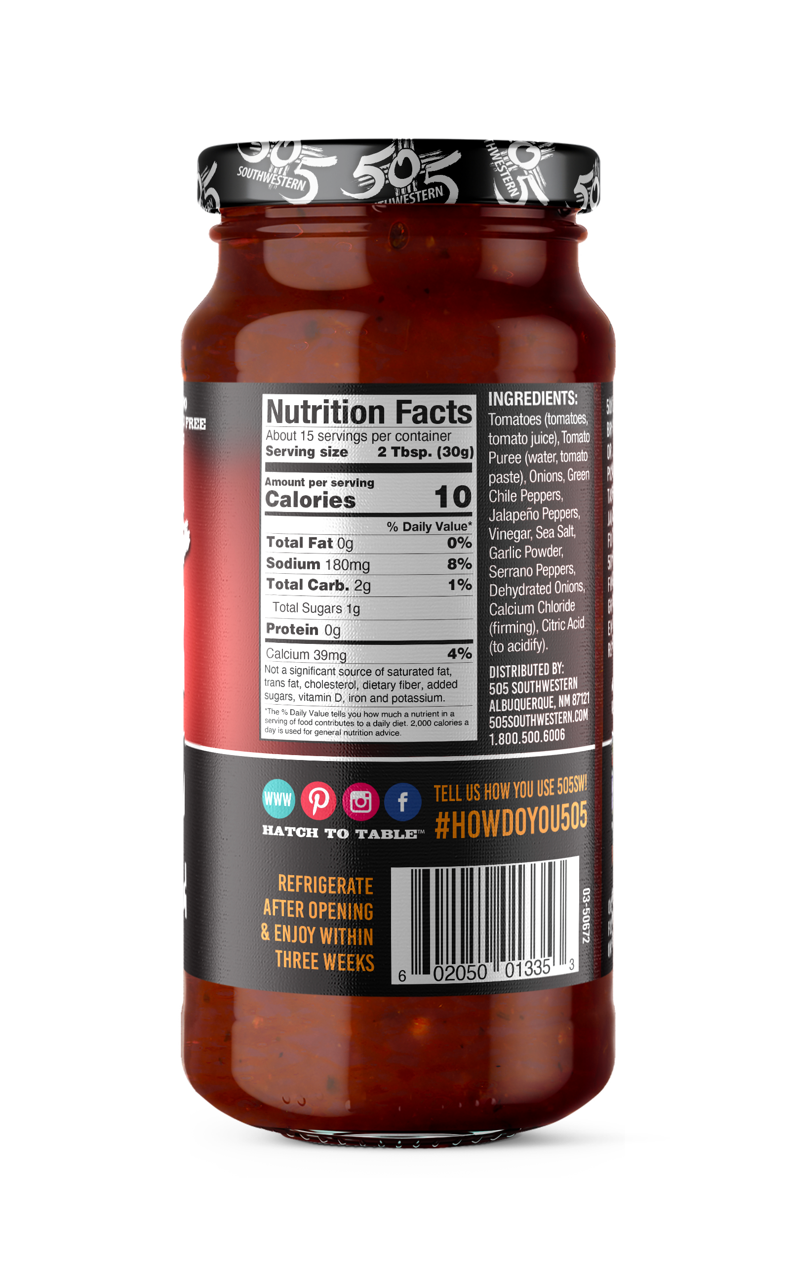 505SW™ Thick 'N Chunky Salsa 16oz - MEDIUM - 6 Pack Case