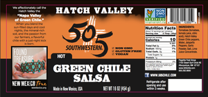 505SW™ Hatch Valley Green Chile Salsa - 16oz - HOT - 6 Pack Case