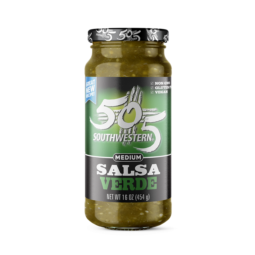 505SW™ Hatch Valley Green Chile Salsa Verde 16oz - MEDIUM - 6 Pack Case