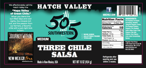 505SW™ Hatch Valley Three Chile Salsa 16oz - MEDIUM - 6 Pack Case